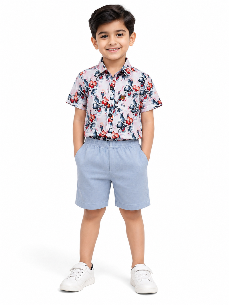BOYS SHIRT SHORT SET