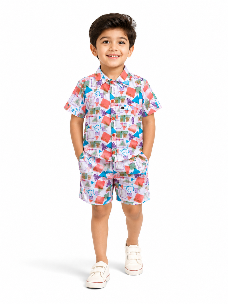 BOYS SHIRT SHORT SET