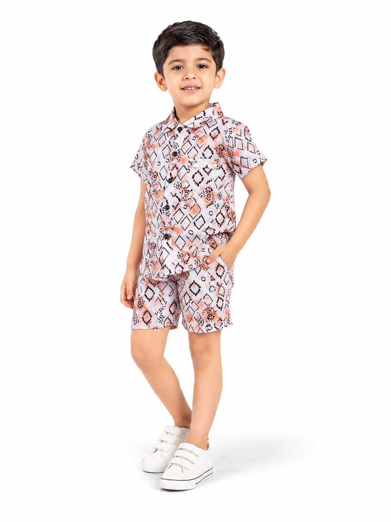 BOYS SHIRT SHORT SET