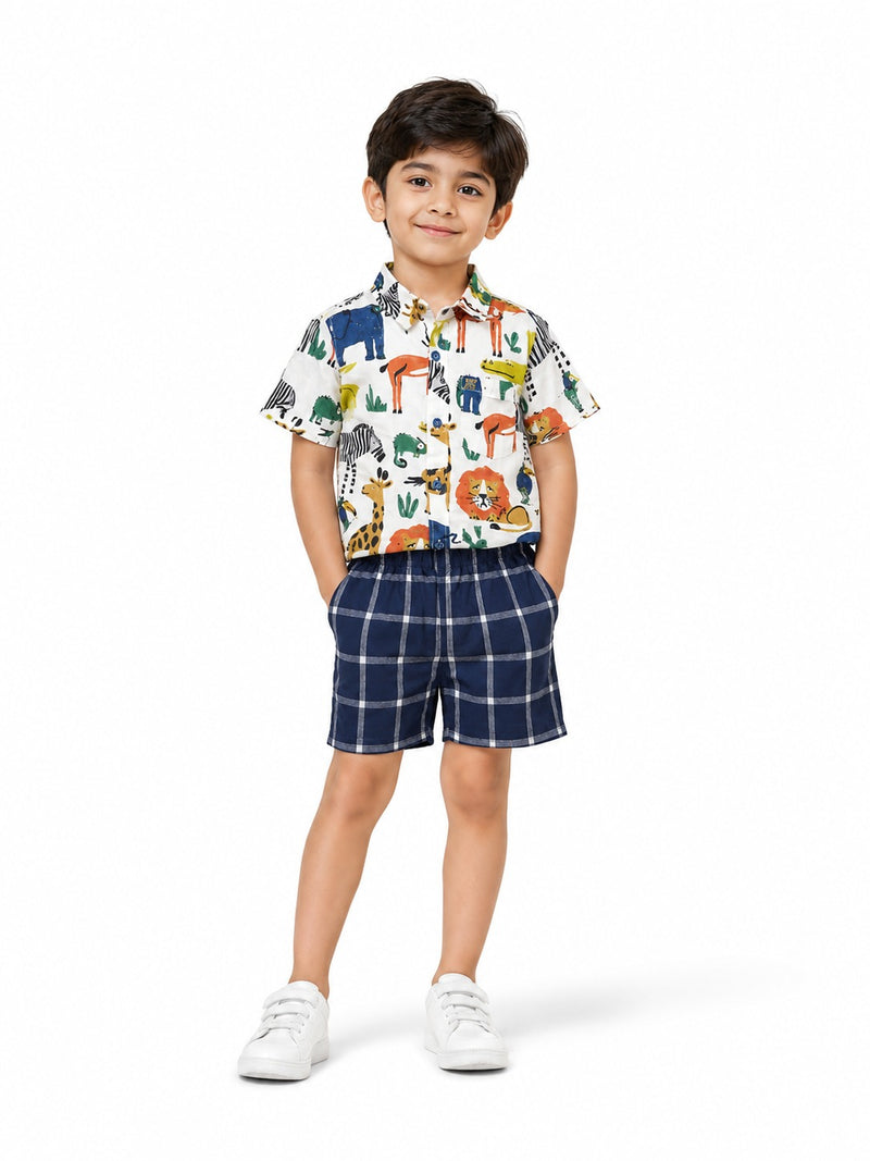 BOYS SHIRT SHORT SET