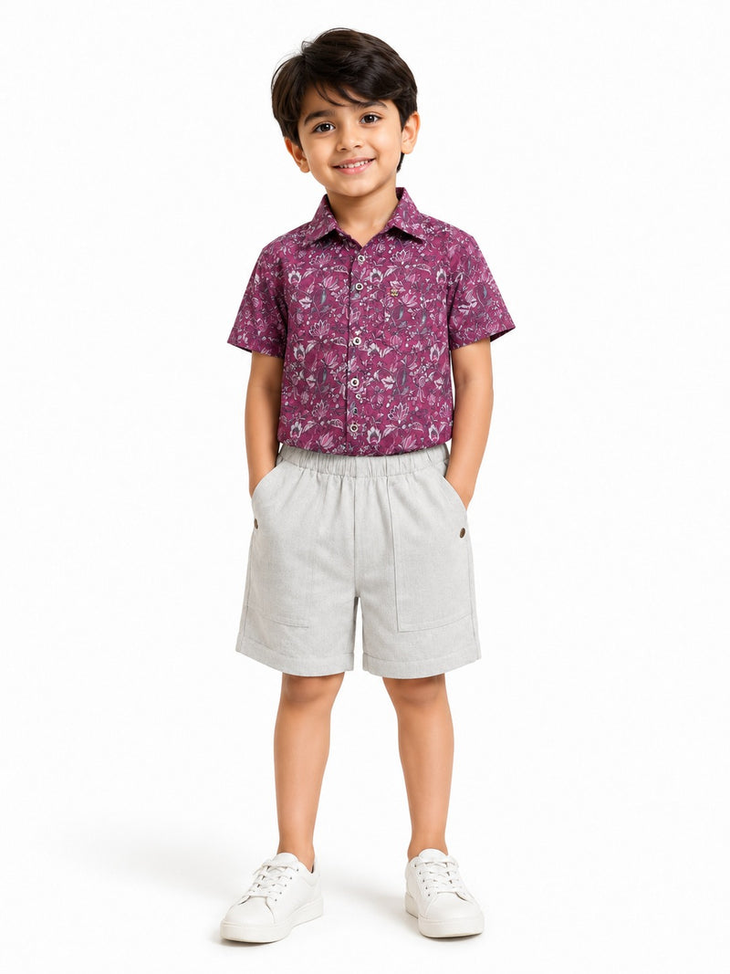BOYS SHIRT SHORT SET