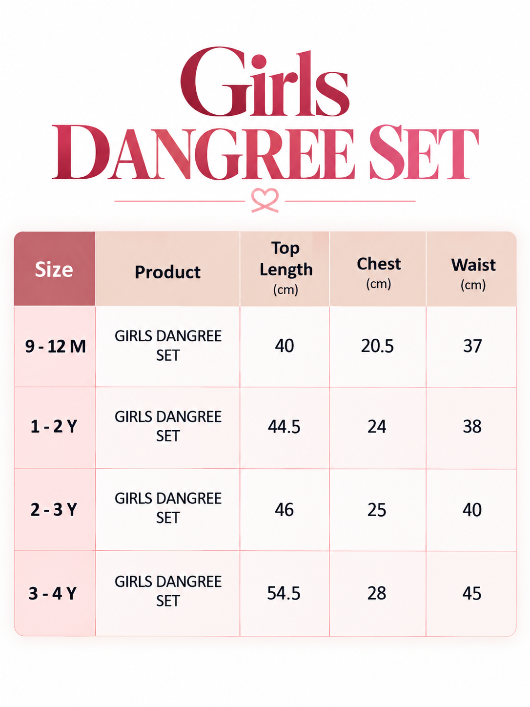 GIRLS DANGREE SET