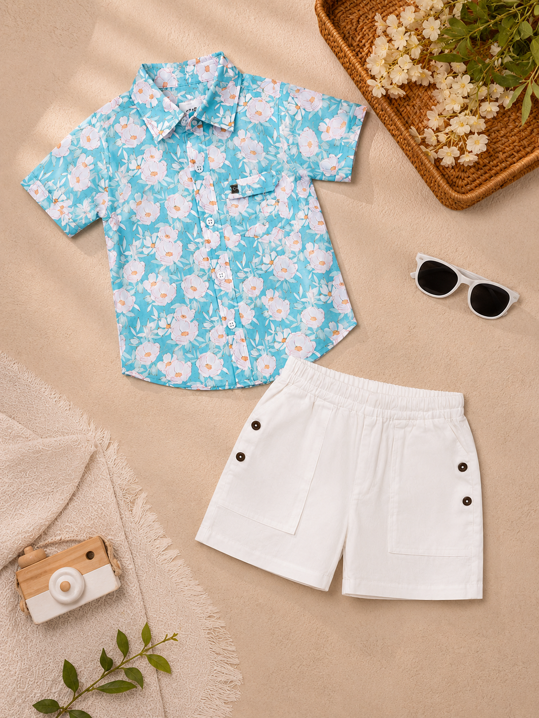BOYS SHIRT SHORT SET