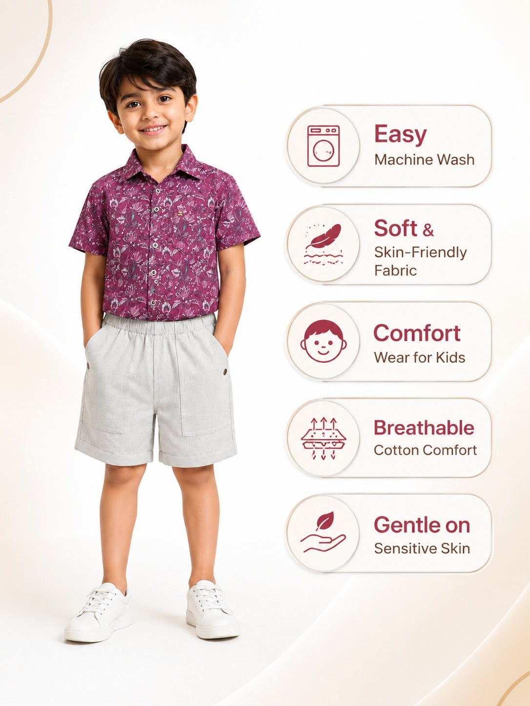 BOYS SHIRT SHORT SET