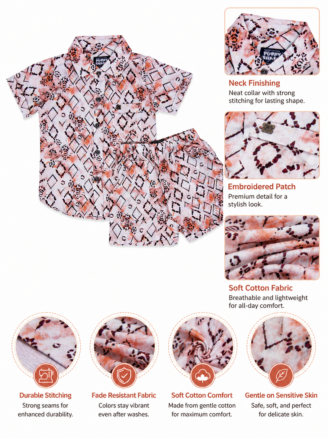 BOYS SHIRT SHORT SET