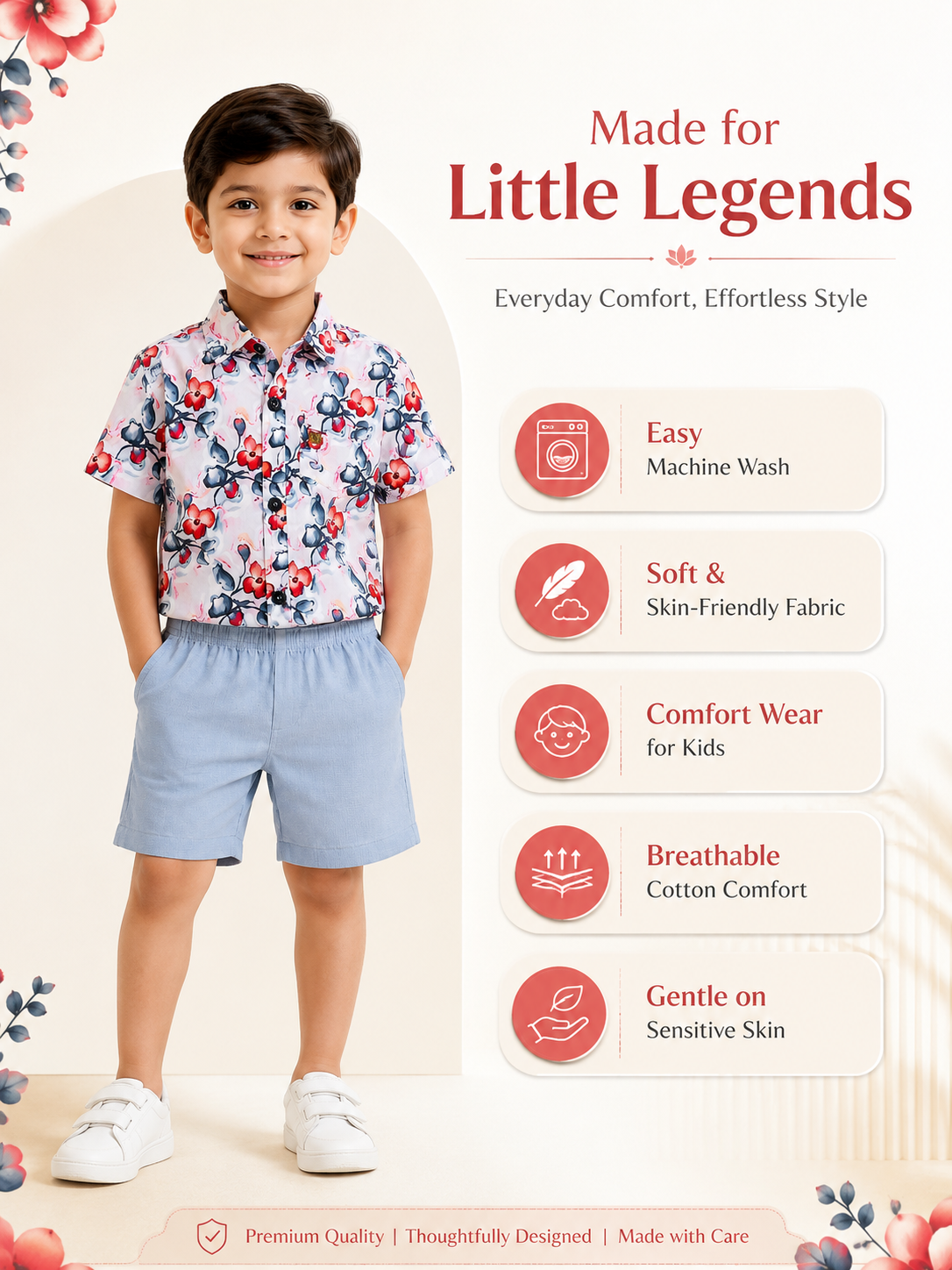 BOYS SHIRT SHORT SET