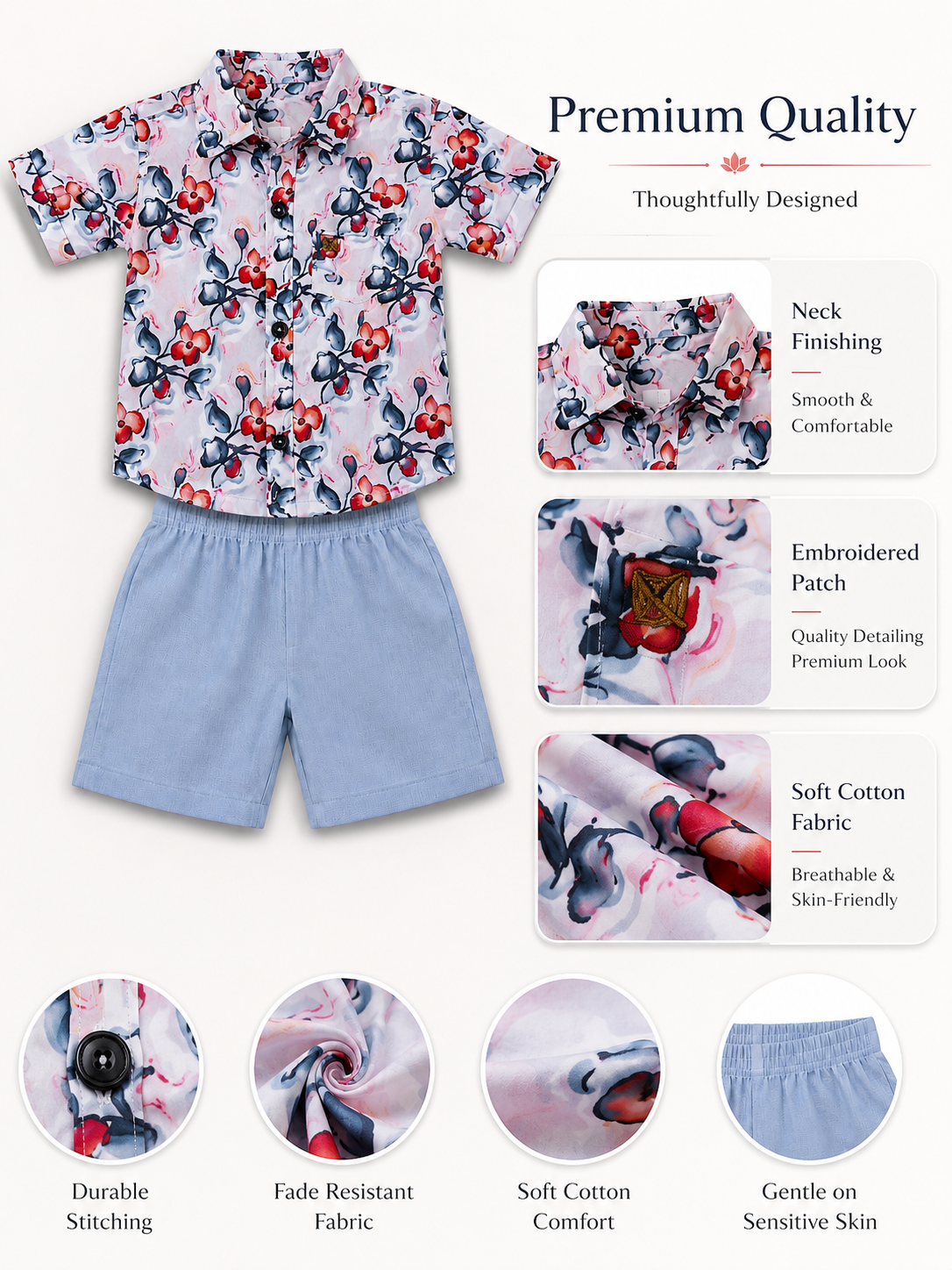 BOYS SHIRT SHORT SET