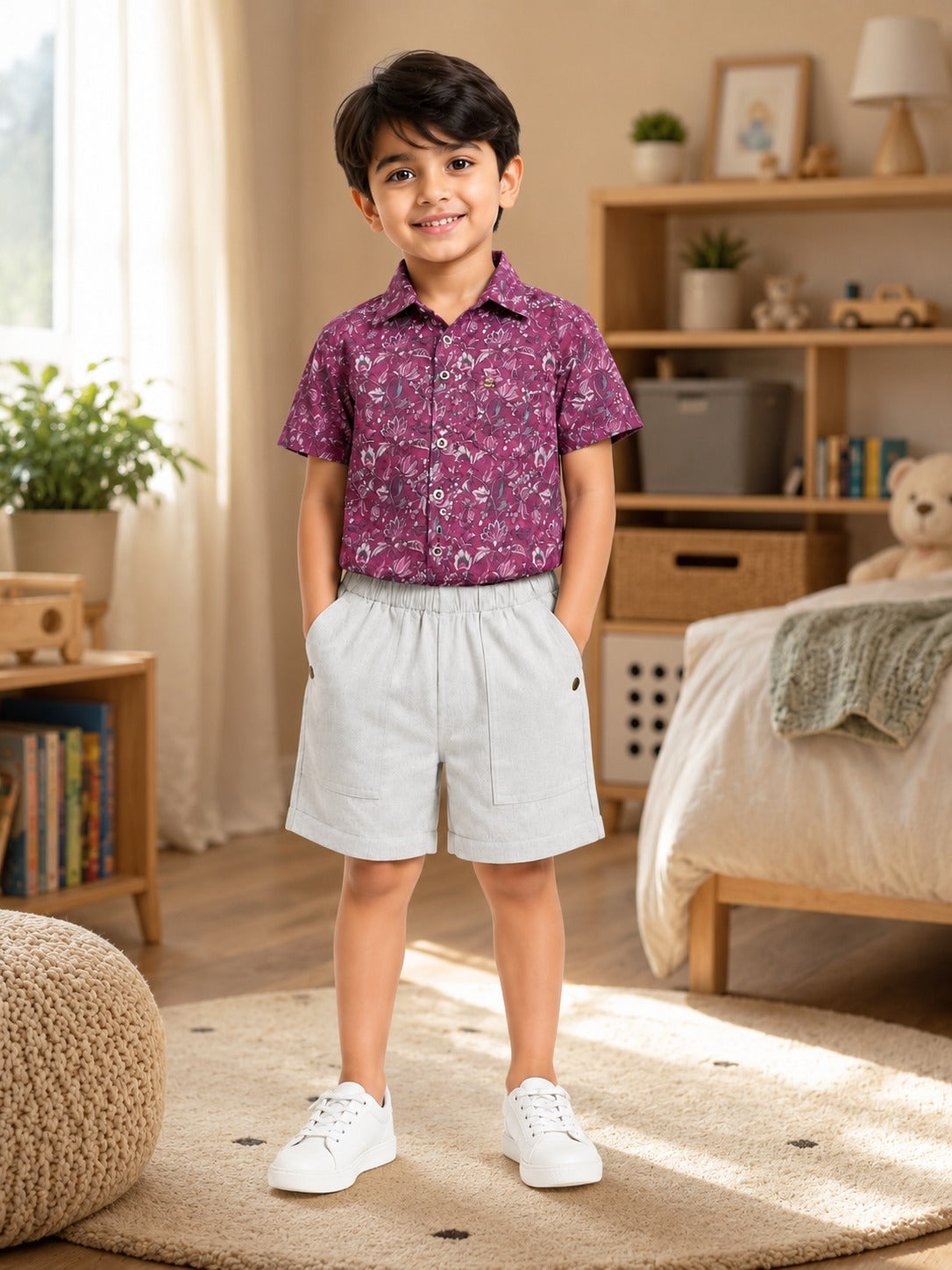 BOYS SHIRT SHORT SET