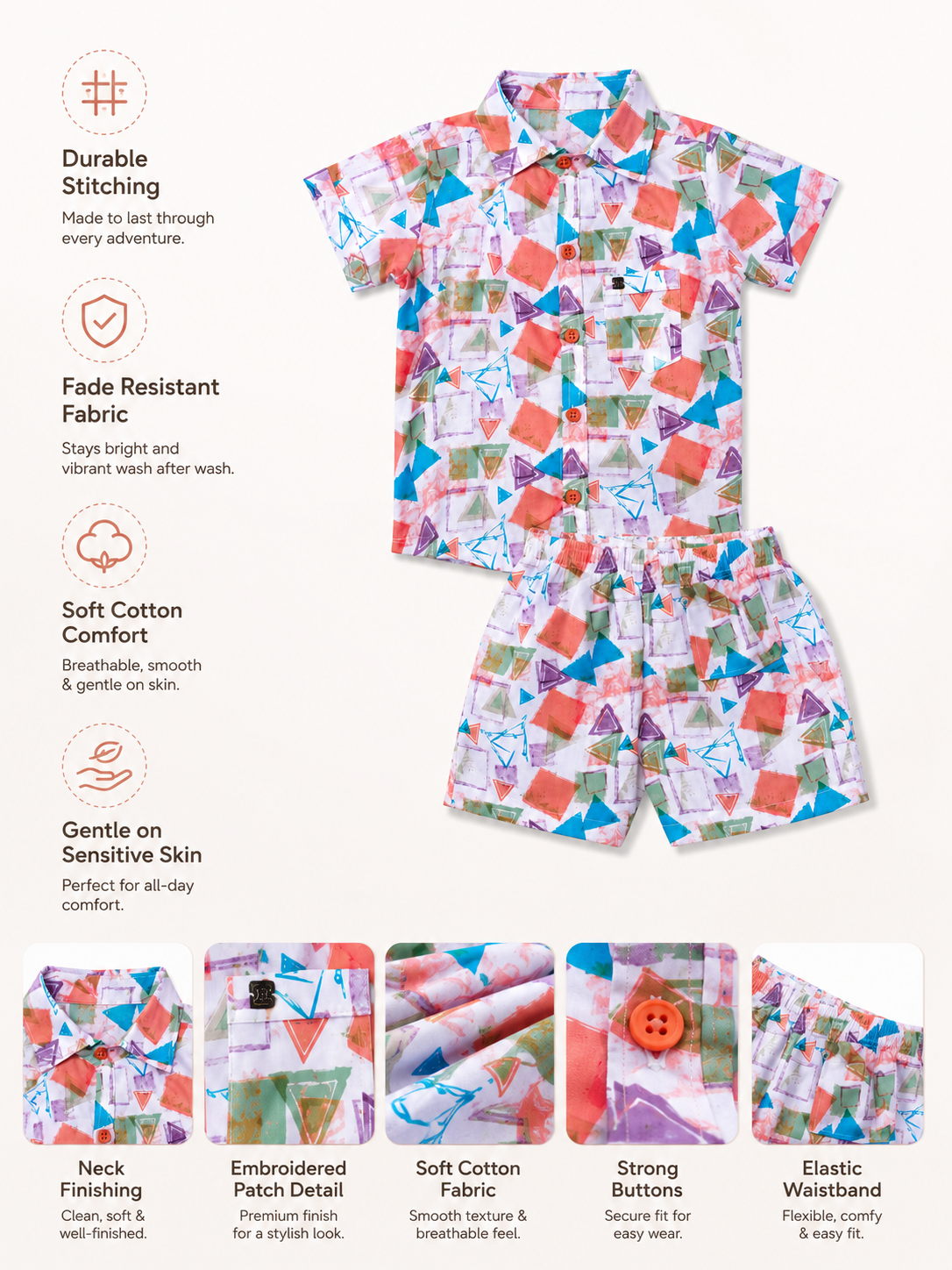 BOYS SHIRT SHORT SET