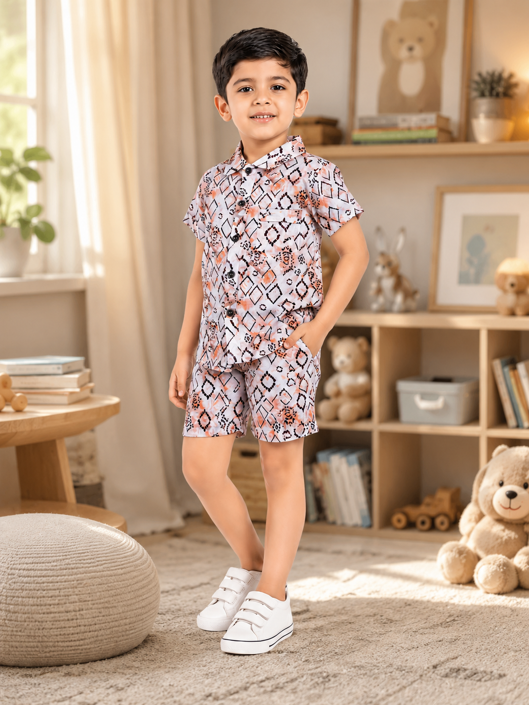 BOYS SHIRT SHORT SET