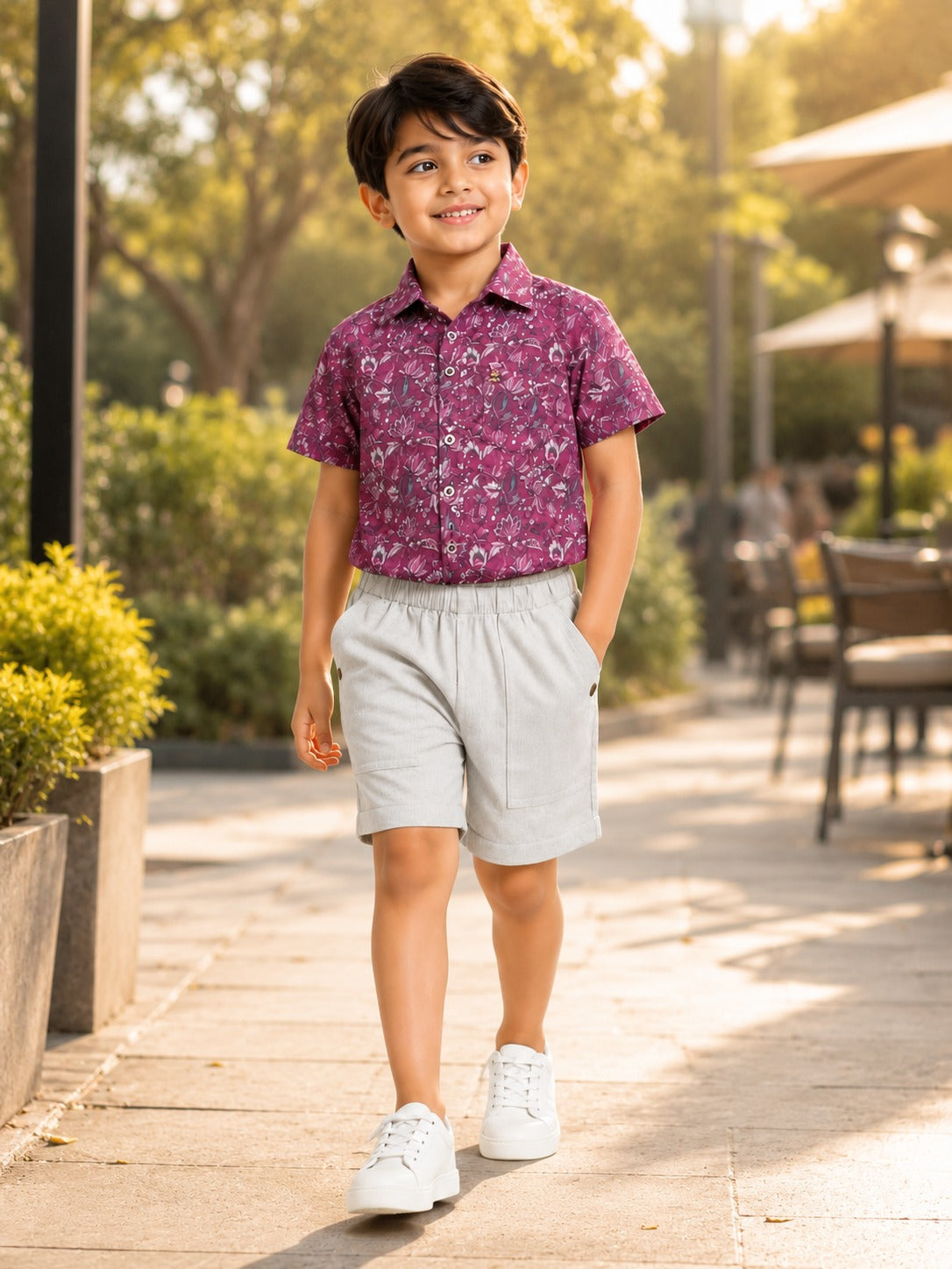 BOYS SHIRT SHORT SET