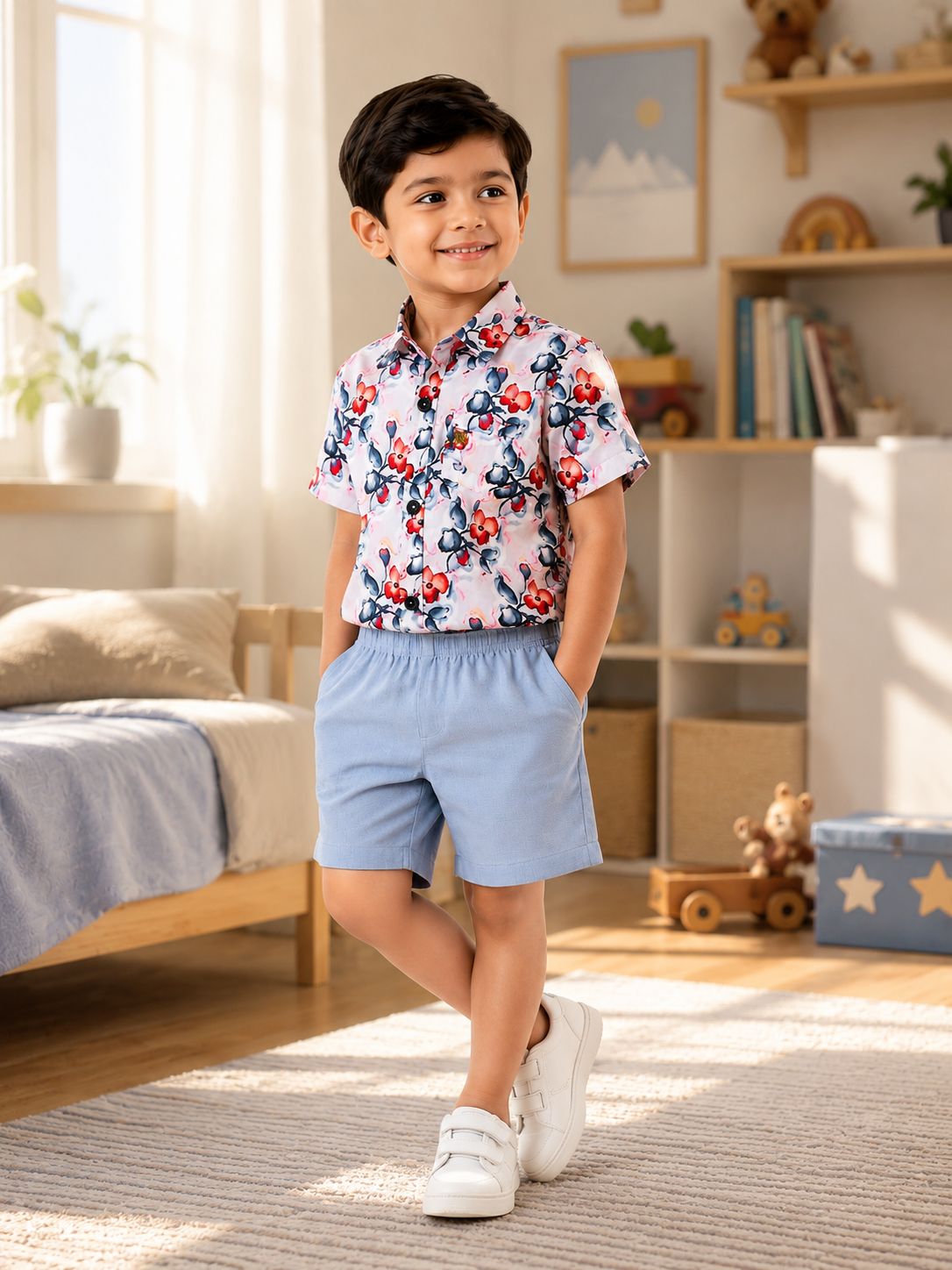 BOYS SHIRT SHORT SET