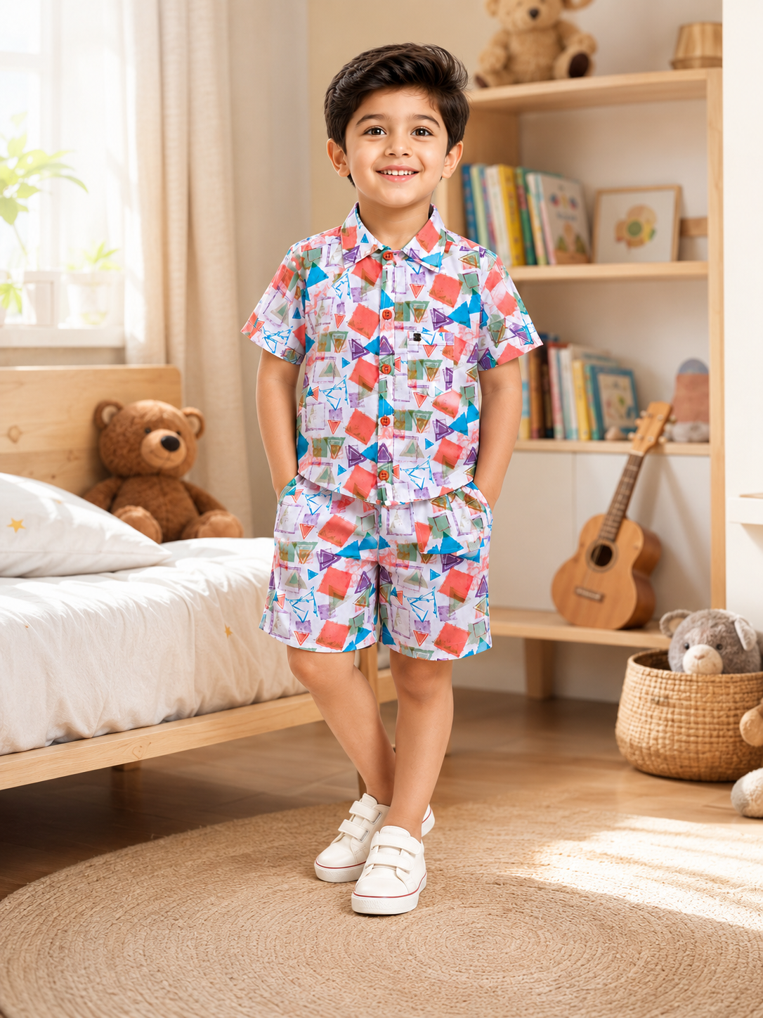 BOYS SHIRT SHORT SET