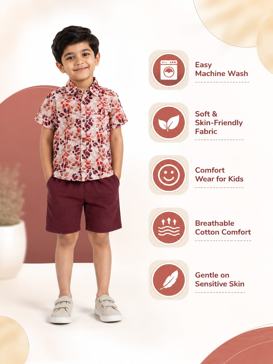 BOYS SHIRT SHORTS SET