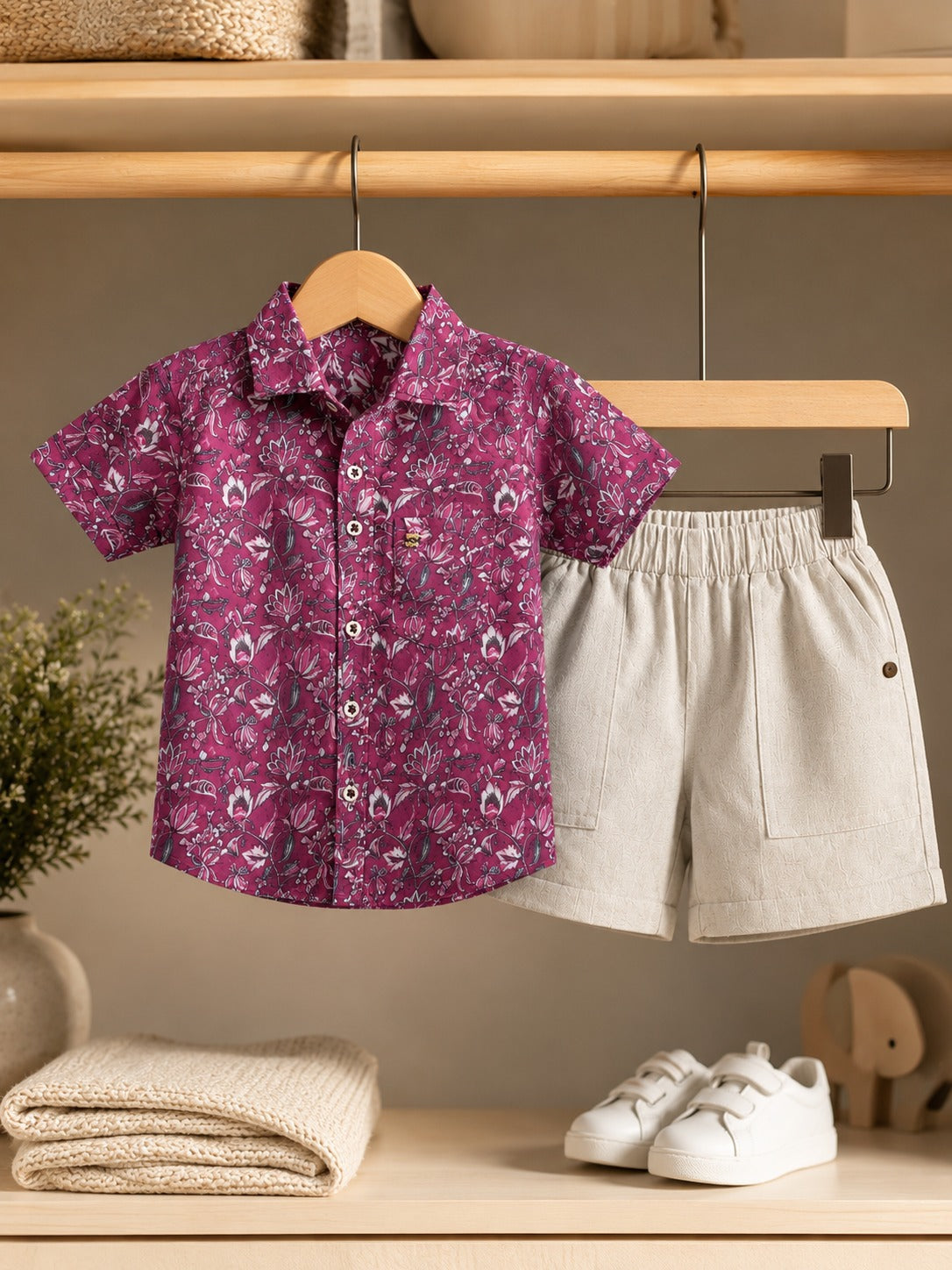 BOYS SHIRT SHORT SET