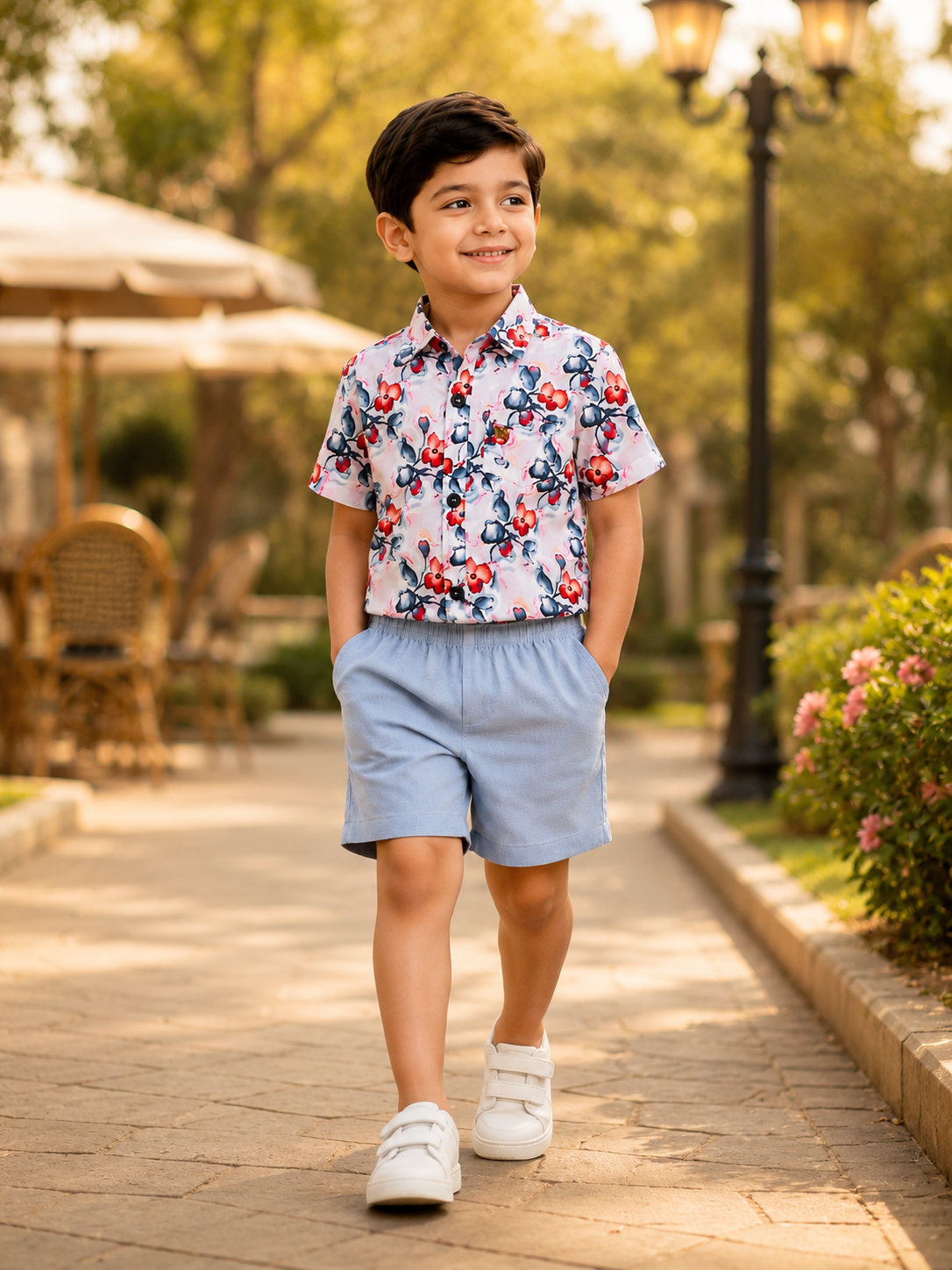 BOYS SHIRT SHORT SET