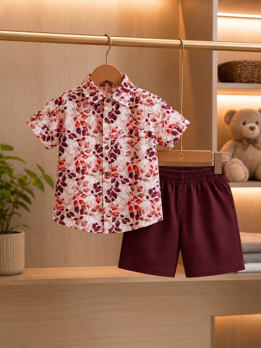 BOYS SHIRT SHORTS SET