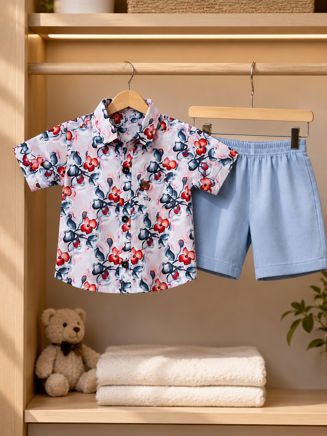 BOYS SHIRT SHORT SET