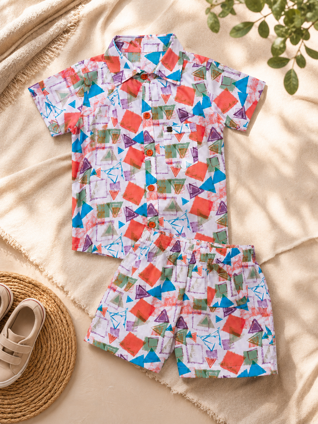 BOYS SHIRT SHORT SET