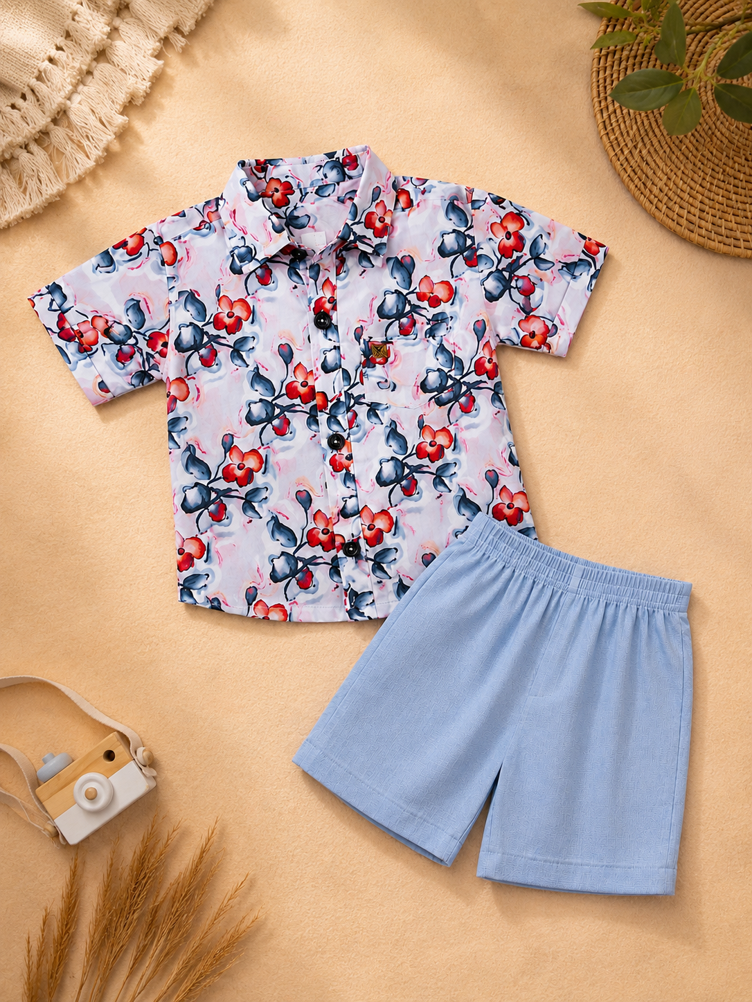 BOYS SHIRT SHORT SET