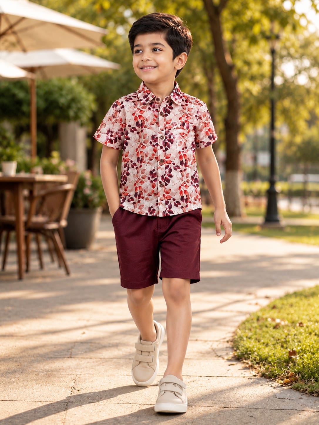 BOYS SHIRT SHORTS SET