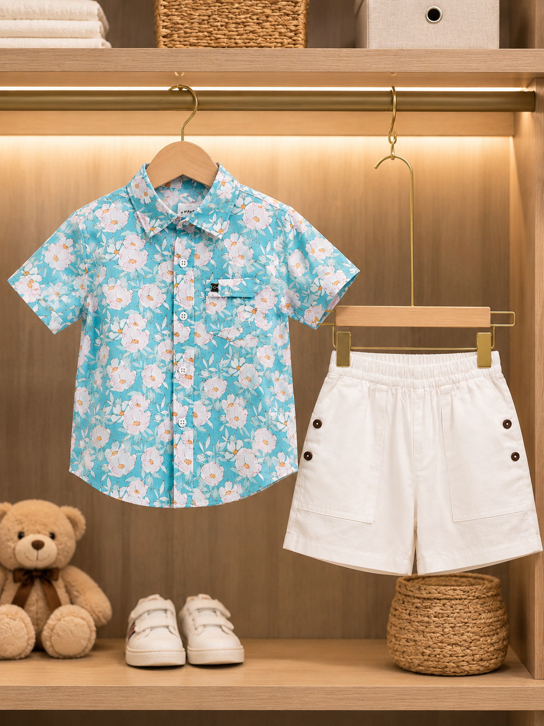 BOYS SHIRT SHORT SET