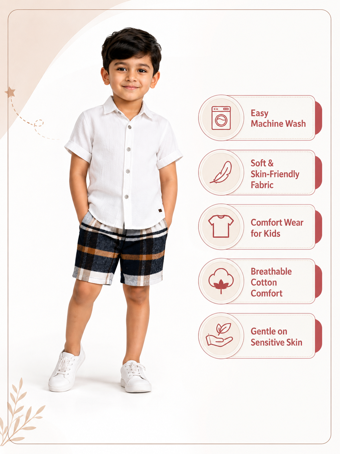 BOYS SHIRT SHORT SET