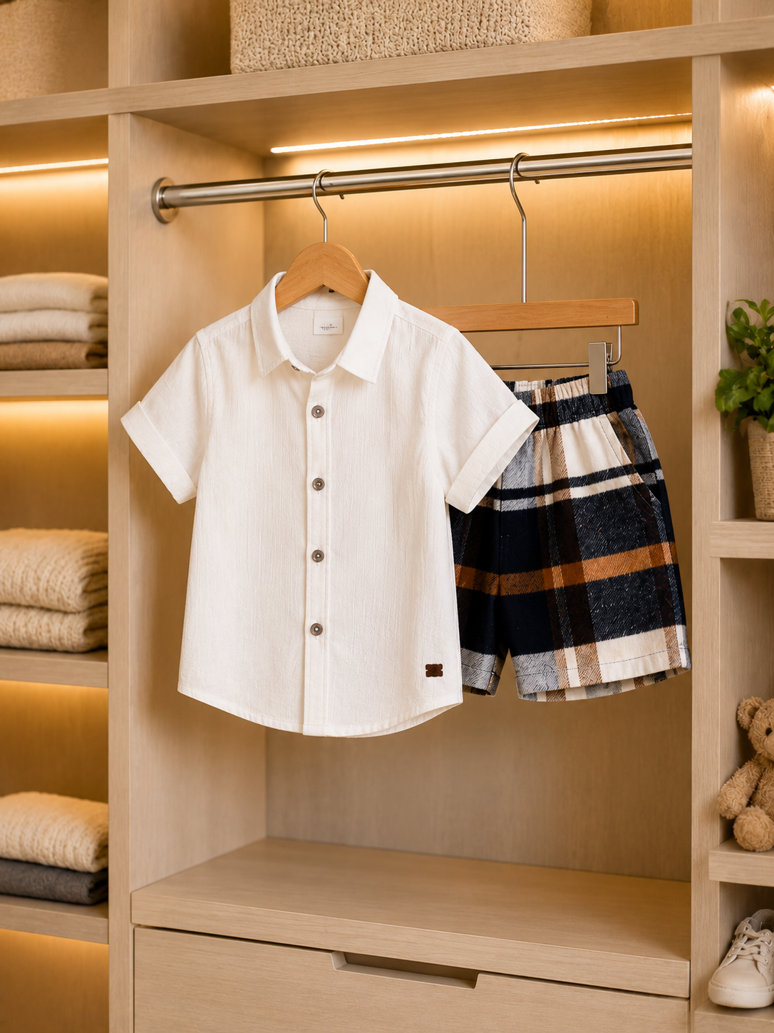 BOYS SHIRT SHORT SET