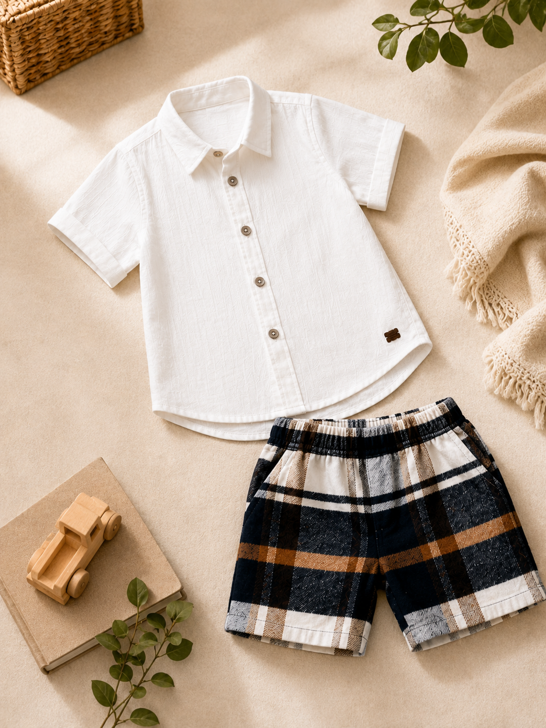 BOYS SHIRT SHORT SET