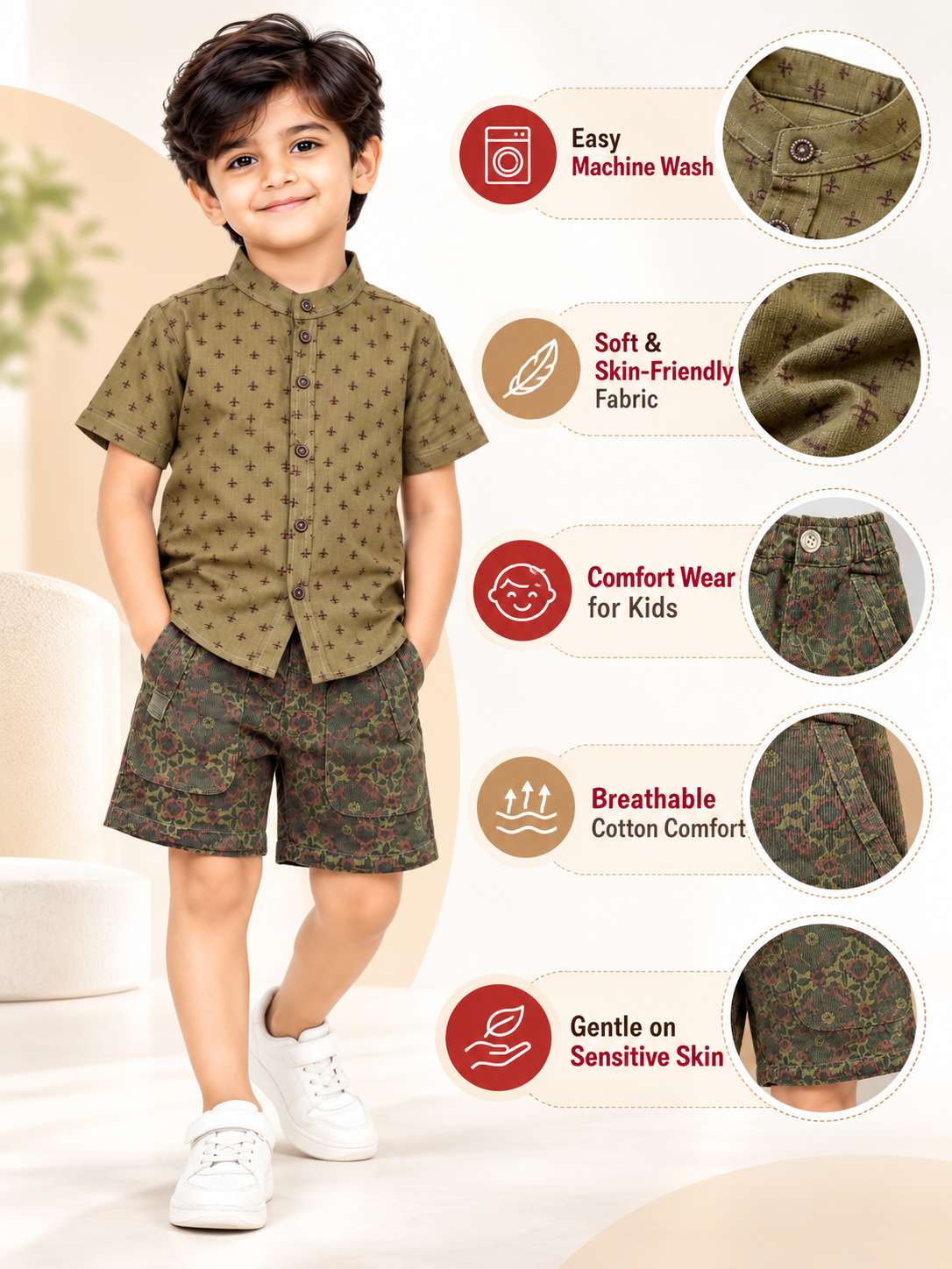 BOYS SHIRT & SHORT SET