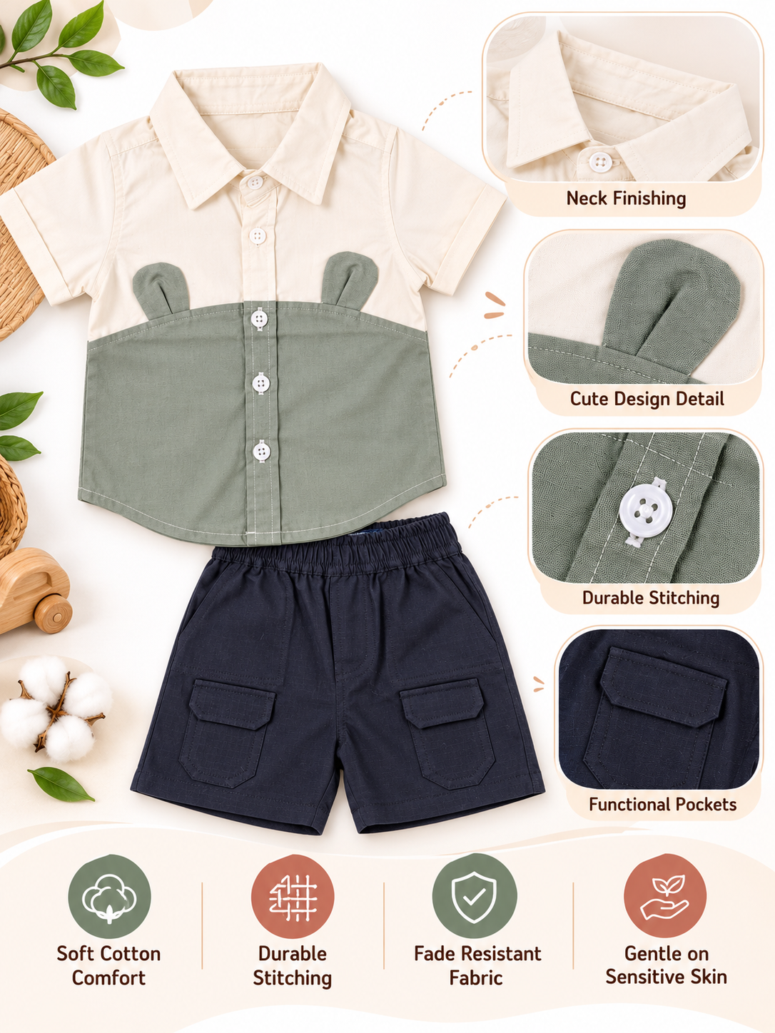 BOYS SHIRT & SHORT SET